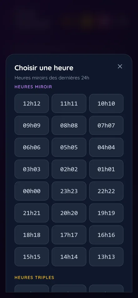 Sélecteur d'heures & Countdown